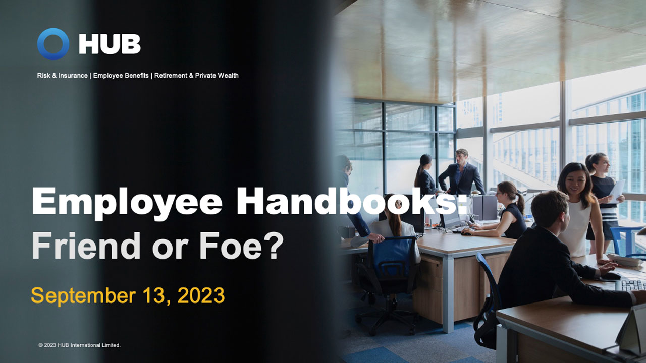 Employee Benefits Handbook Best Practices HUB International