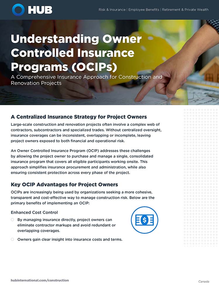 Understanding Owner Controlled Insurance Programs (OCIPs) in ...