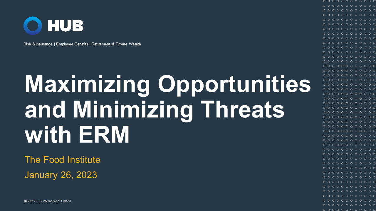 Enterprise Risk Management Framework Webinar | HUB International