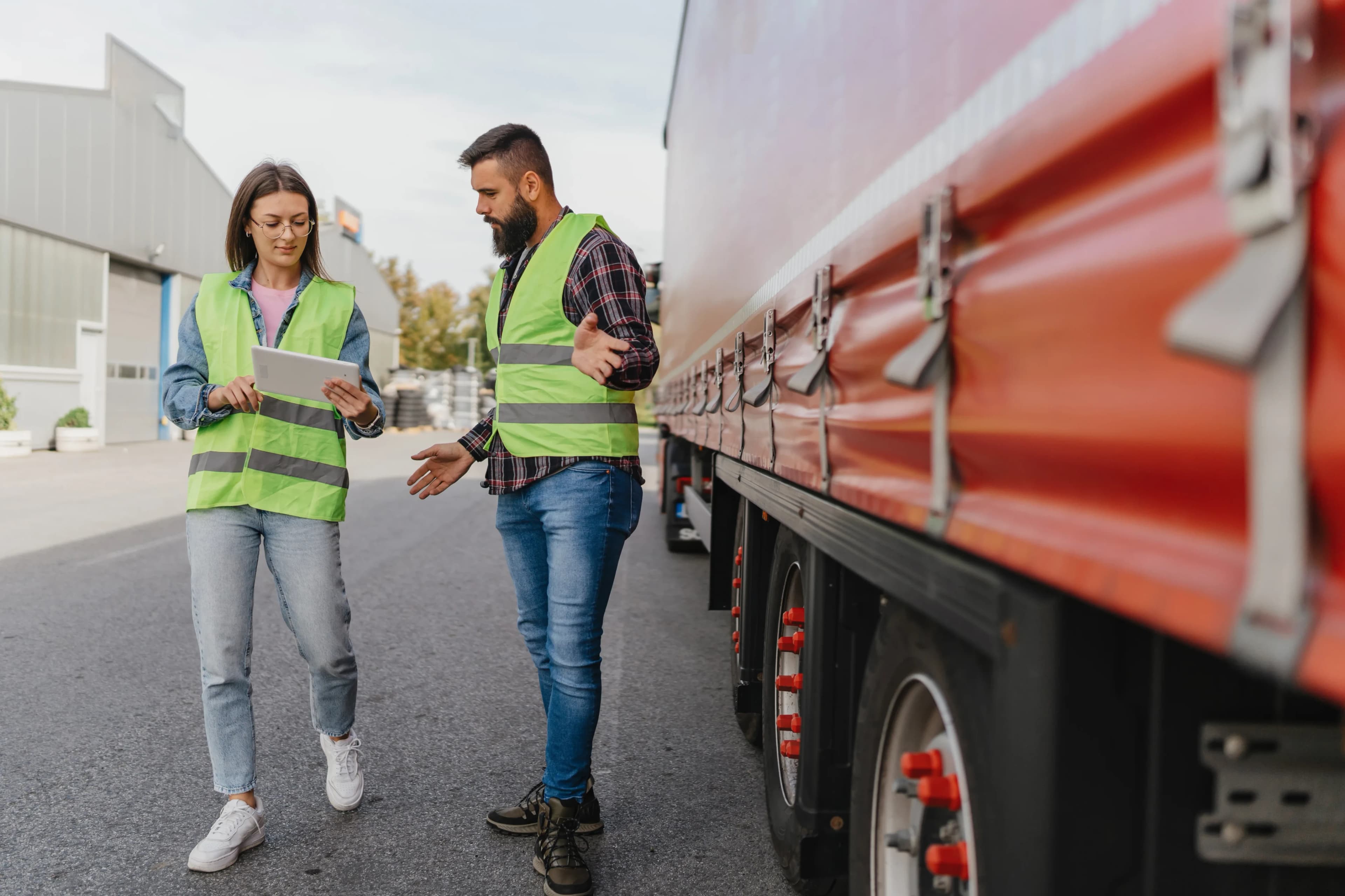 team-inspecting-truck-trailer